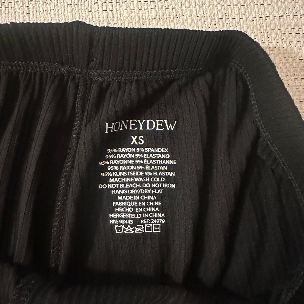 Honeydew Intimates Revival Rib Black with lace trim Pajama Shorts Size XS - Picture 6 of 6